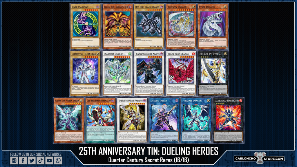 Anniversary Tin Dueling Heroes Card List