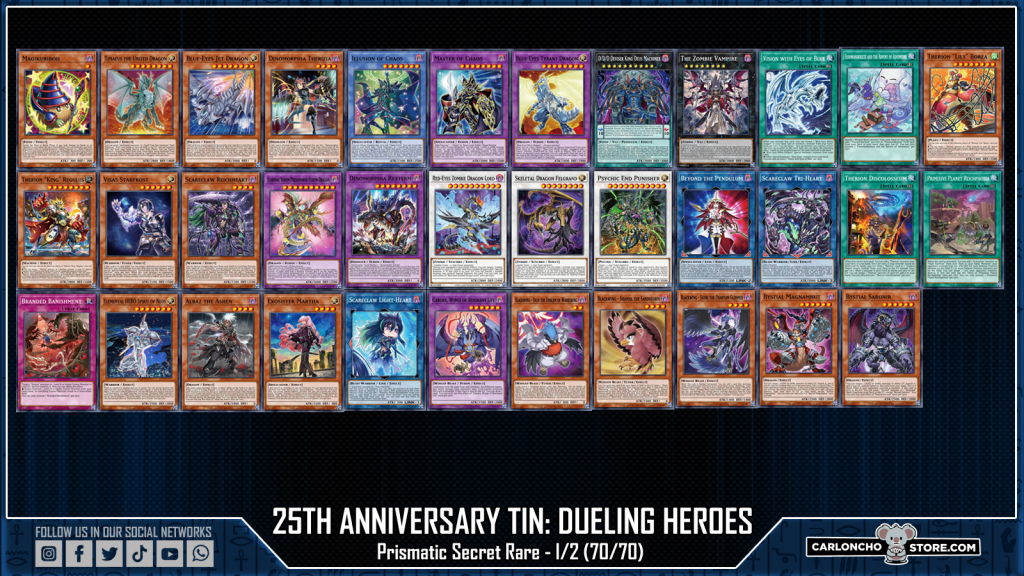 Tin Dueling Heroes Card List