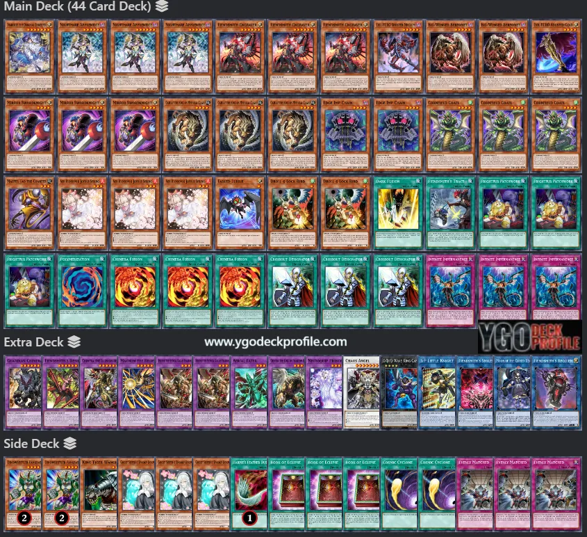 Chimera Fiendsmith Deck TCG 2024 Post Banlist