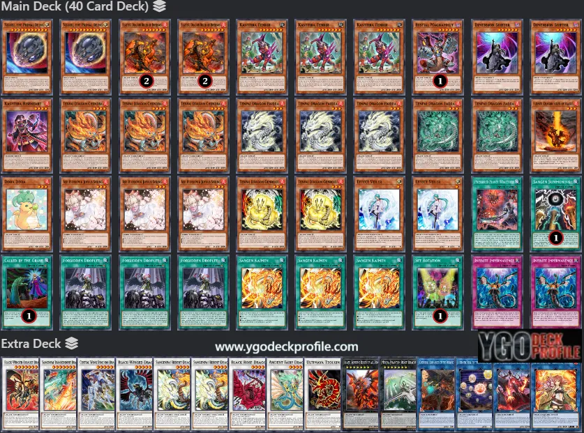 Tenpai Dragon Deck TCG Post Banlist