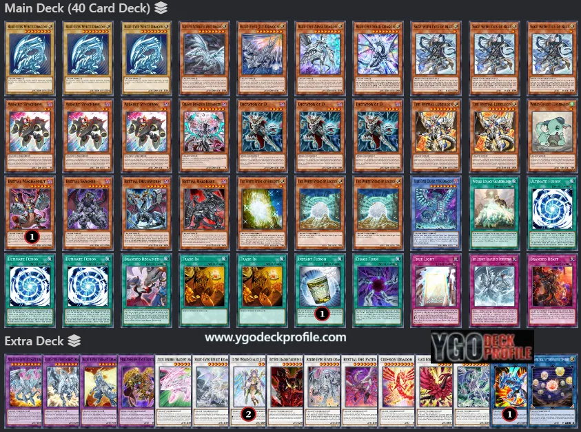 Yugioh Blue Eyes Deck TCG 2024 Post Banlist