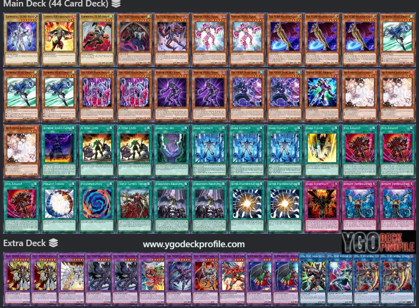 Yugioh Evil Hero Deck TCG 2024