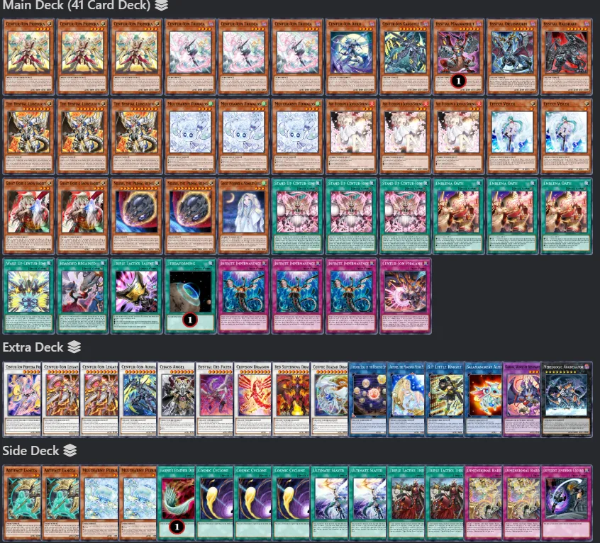 yugioh Centurion bystial deck profile