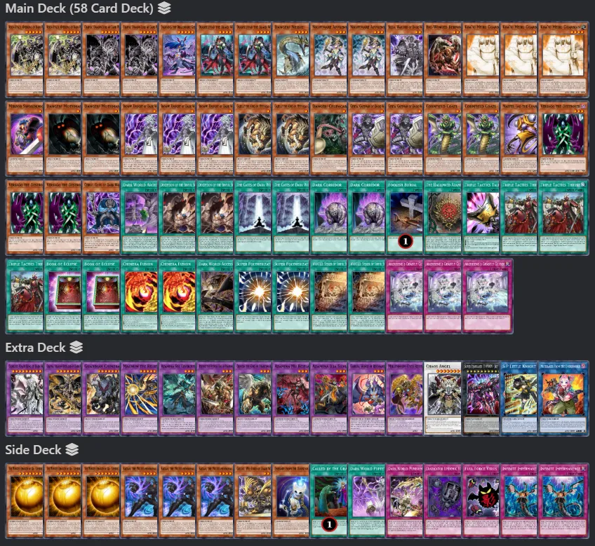 Dark World Deck 2025 tcg