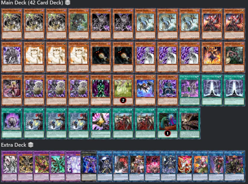 Dark World Deck 2025 tcg