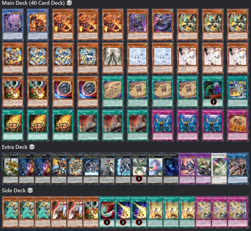 Mitsurugi Ryzeal Dogmatika Deck TCG