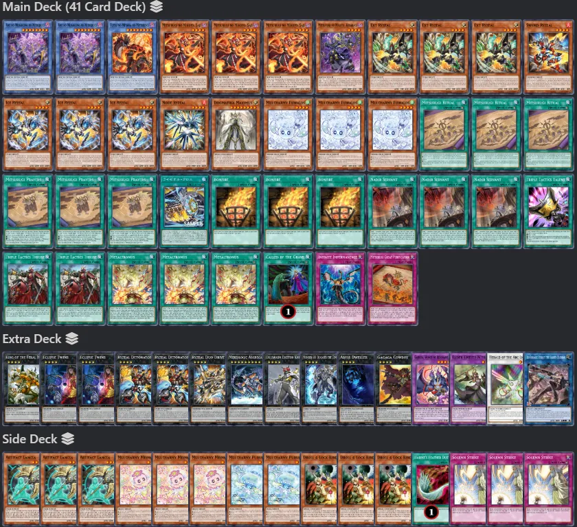 Mitsurugi Ryzeal Dogmatika Deck TCG