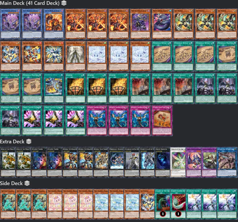 Mitsurugi Ryzeal Dogmatika Deck TCG