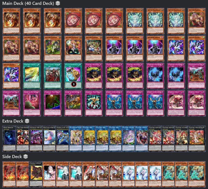 Traptrix deck 2025 tcg