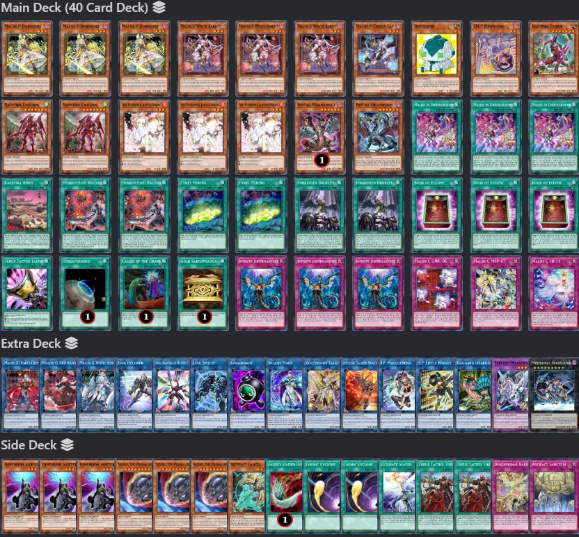 Yugioh Maliss deck 2025 tcg