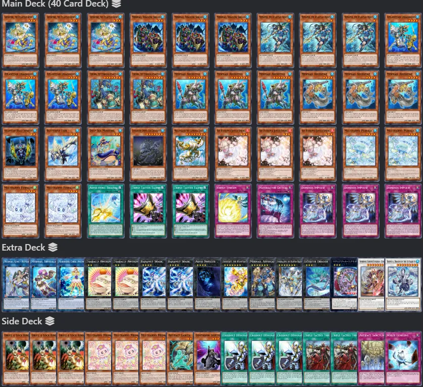 yugioh Mermail Deck TCG 2025