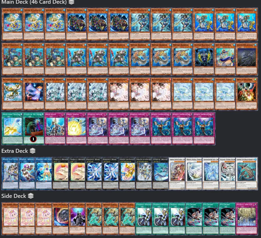 yugioh Mermail Deck TCG 2025