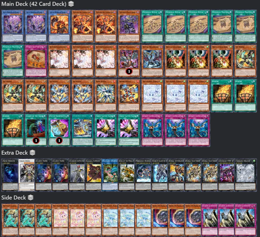 Mitsurugi Ryzeal TCG Deck 2025