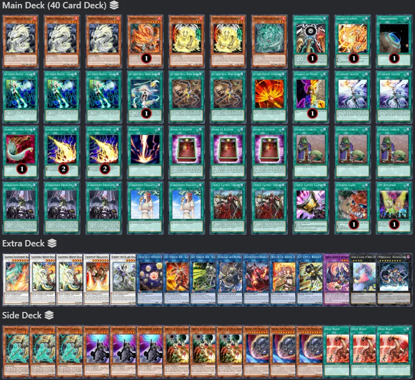 tenpai dragon Deck TCG 2025